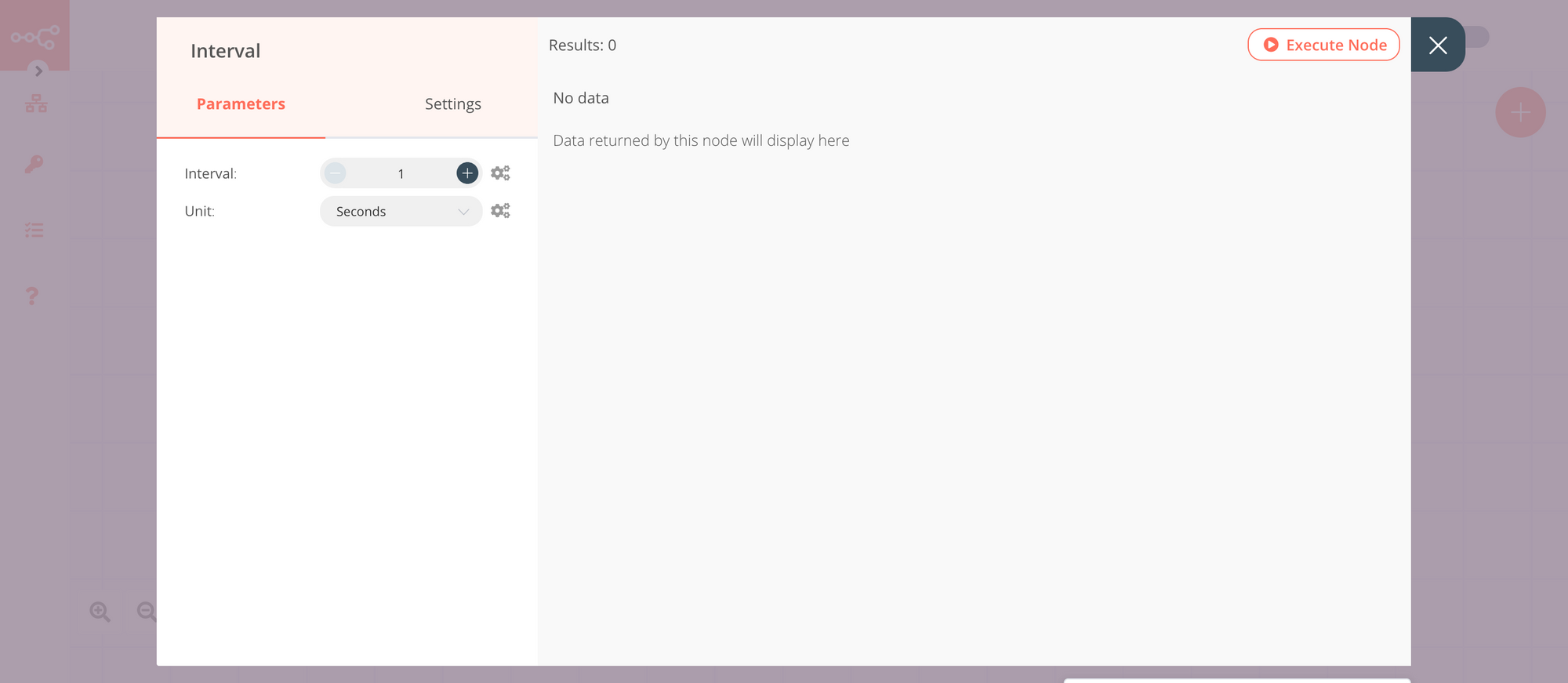 Setting up the Interval node