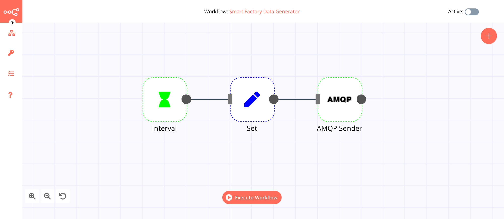 Smart Factory Data Generator workflow