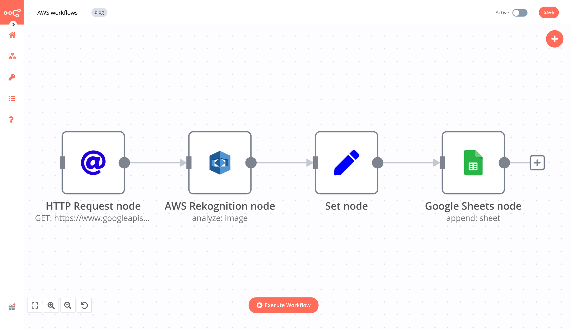 Workflow for labeling images with AWS Rekognition