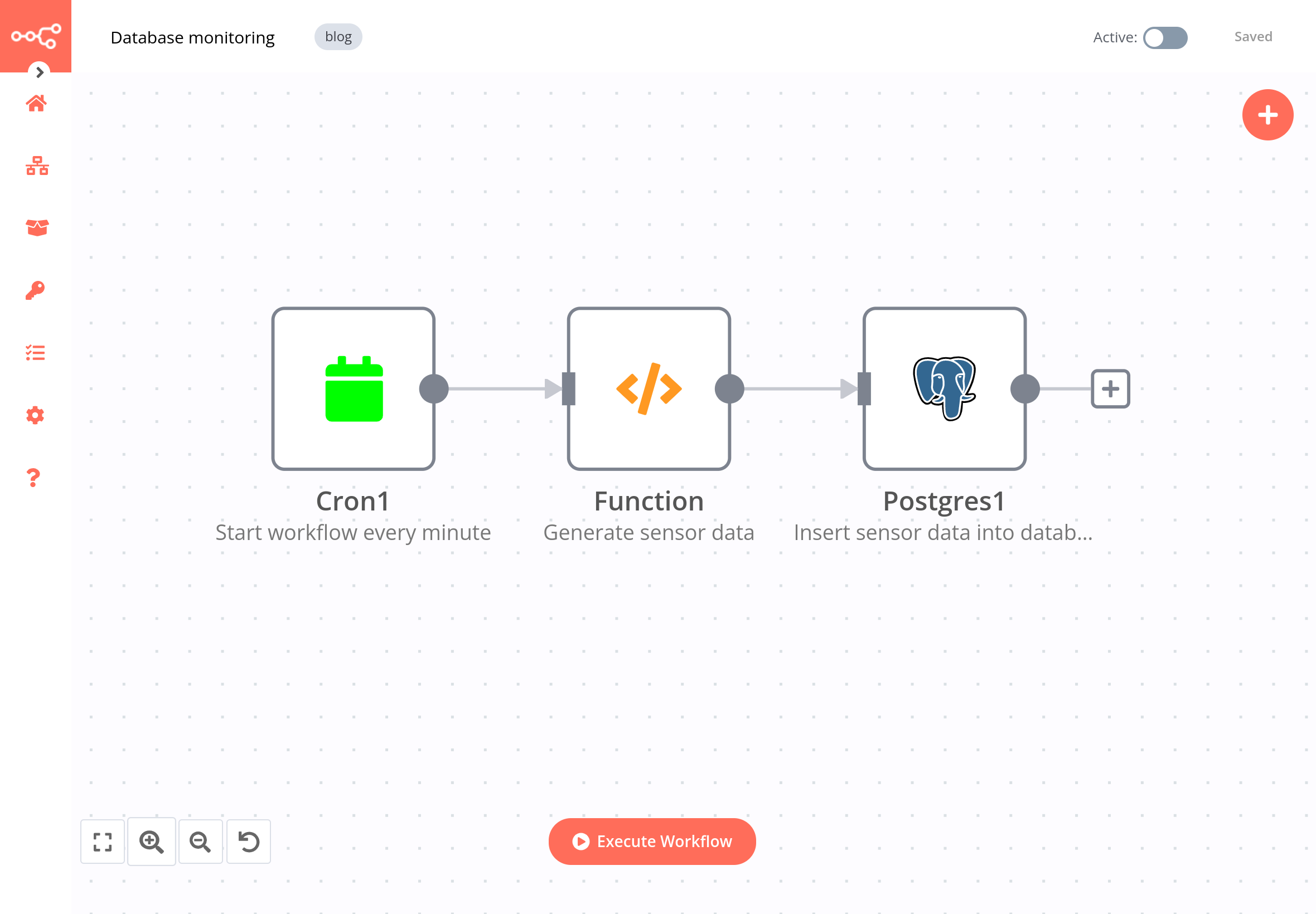 Workflow for generating data and inserting it into a Postgres database