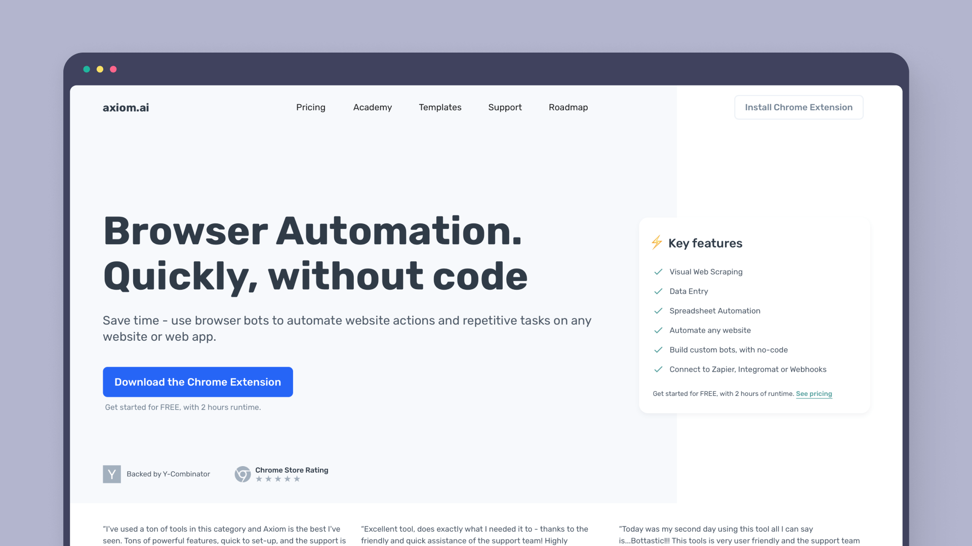 axiom no code automation tool