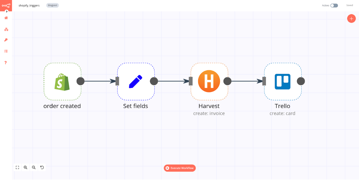Workflow for creating invoices in Harvest from Shopify orders
