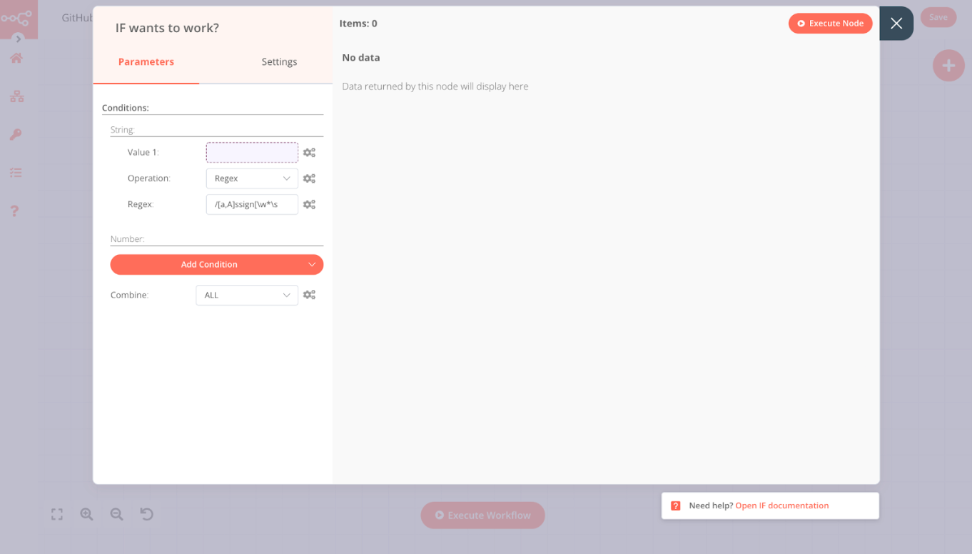 Configuration of IF node for interested contributors