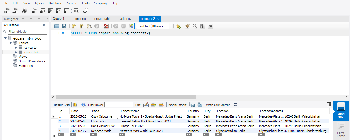 Successfully imported local CSV file via SQL command