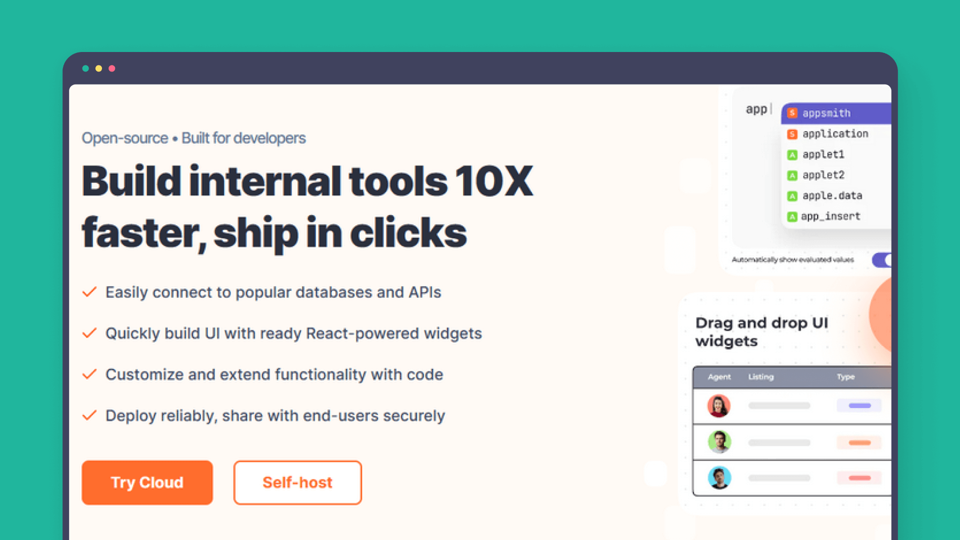 Appsmith - an open-source workbench for internal tools