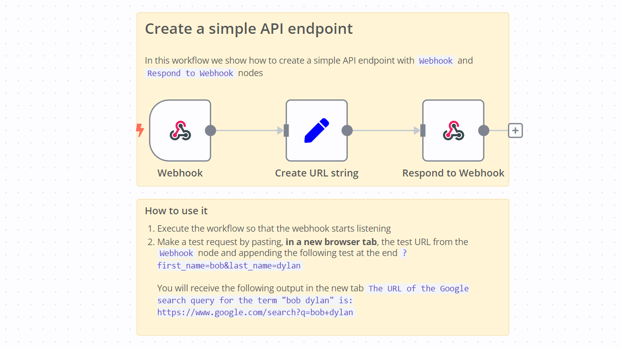 This three-node n8n workflow serves as a fully-functional API endpoint