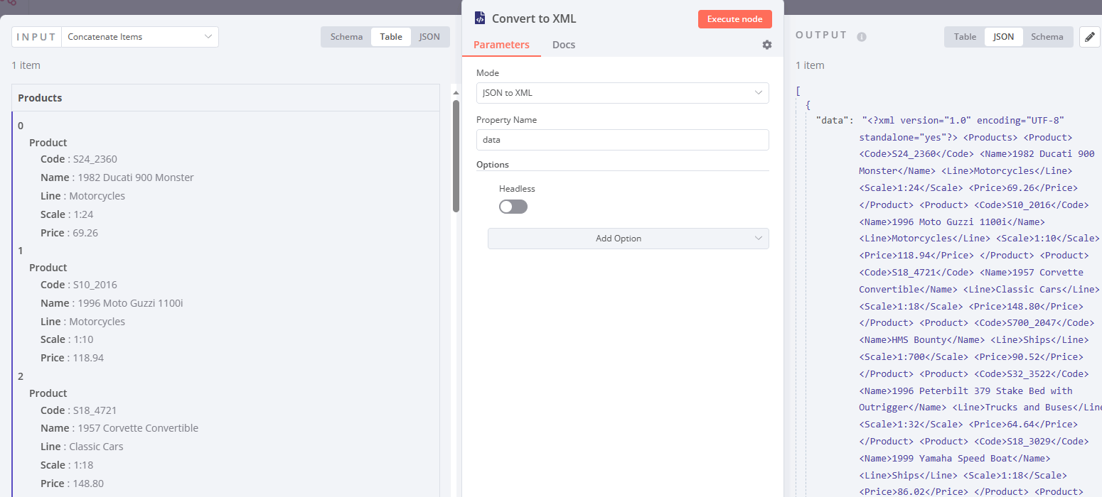 How to work with XML and SQL using n8n