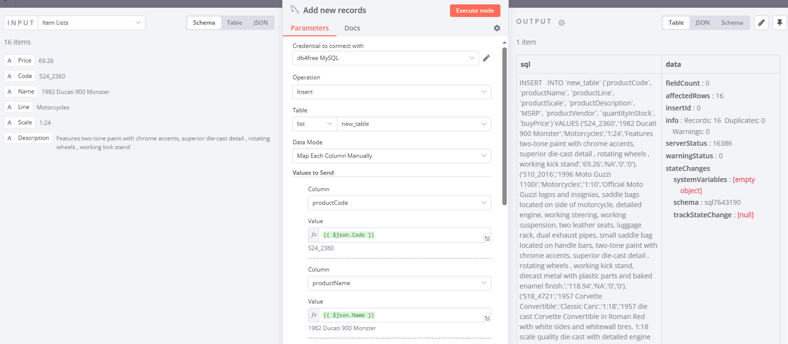 Variables can be imported into SQL automatically, or they can be selected individually