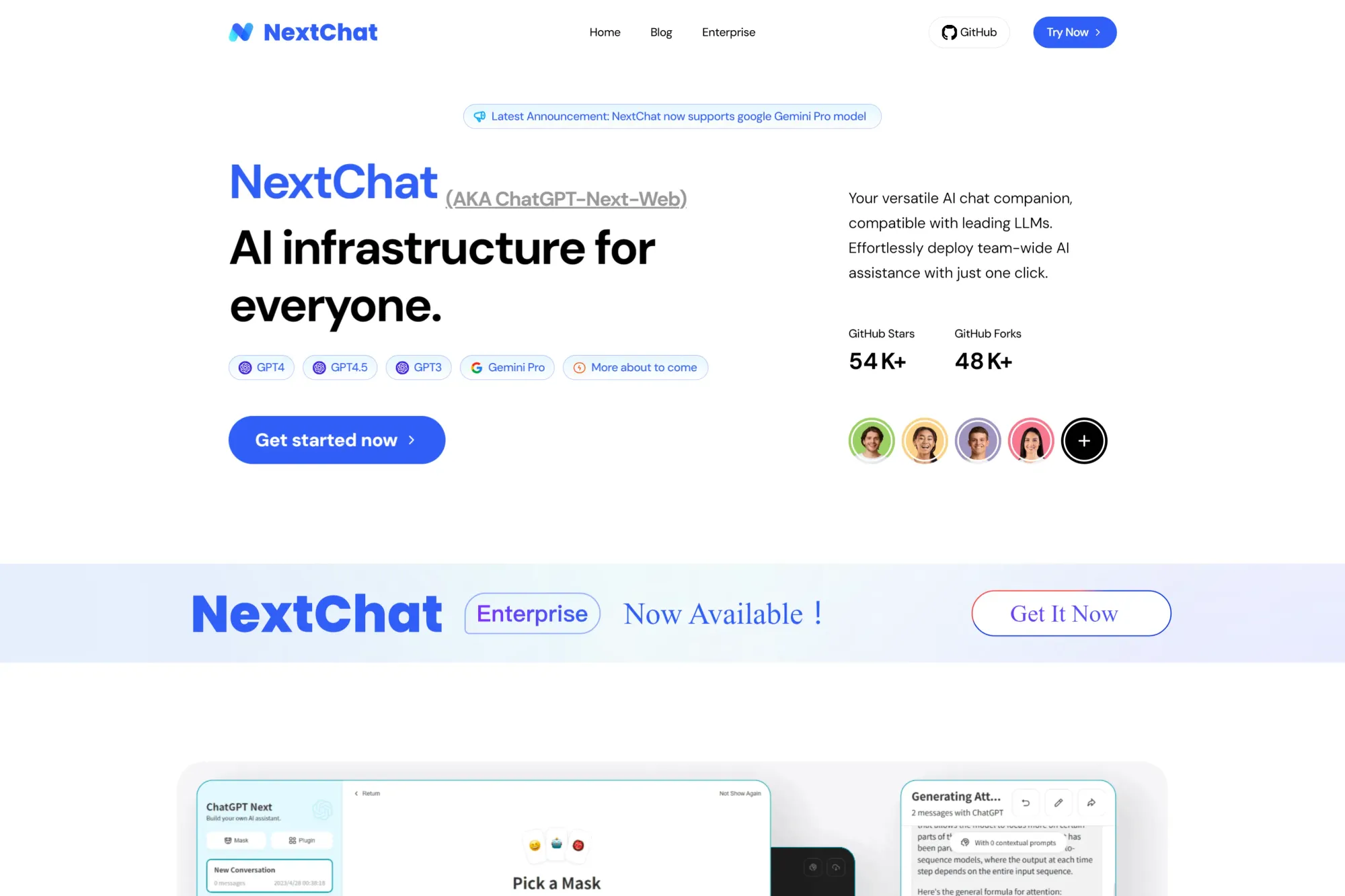 nextchat homepage