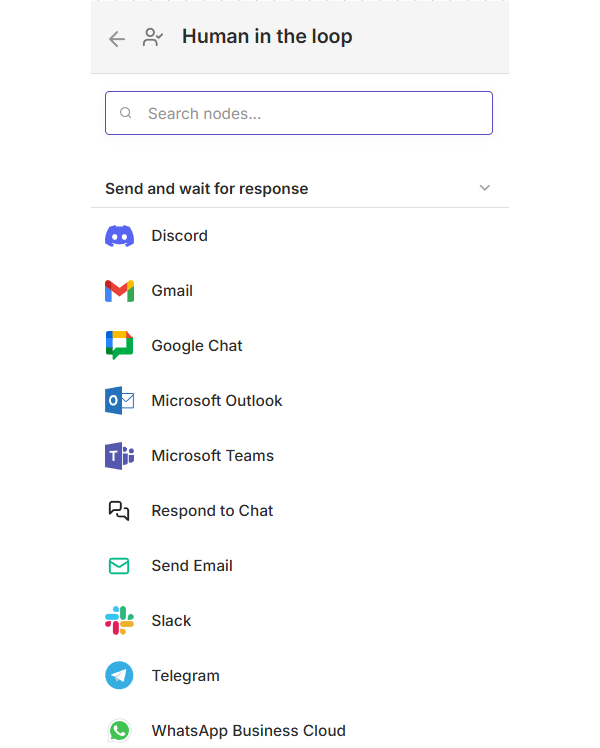 Right now n8n has 10 built-in channels for the human-in-the-loop interactions
