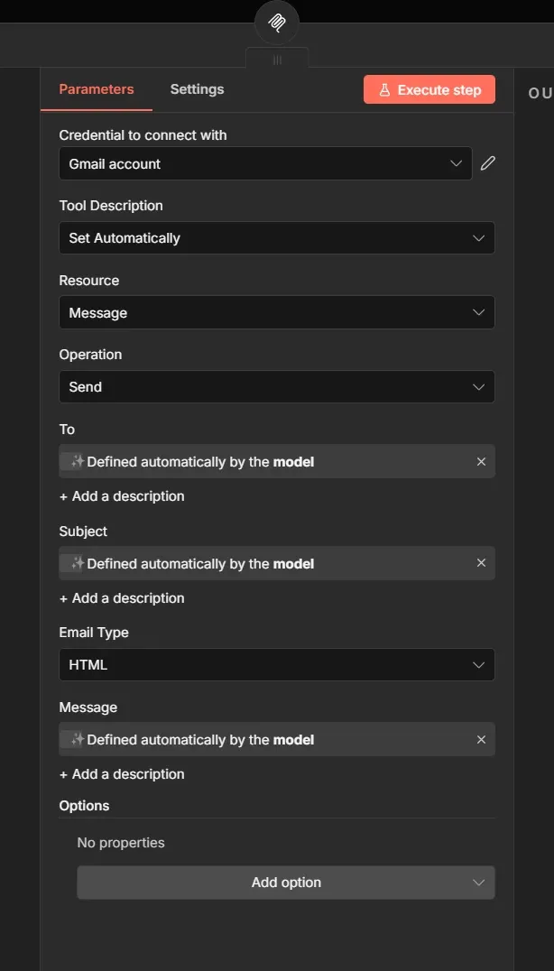 Configure the Gmail tool