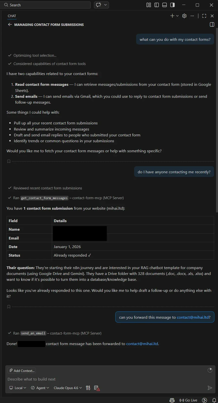 Using n8n-built MCP tools in VSCode CoPilot